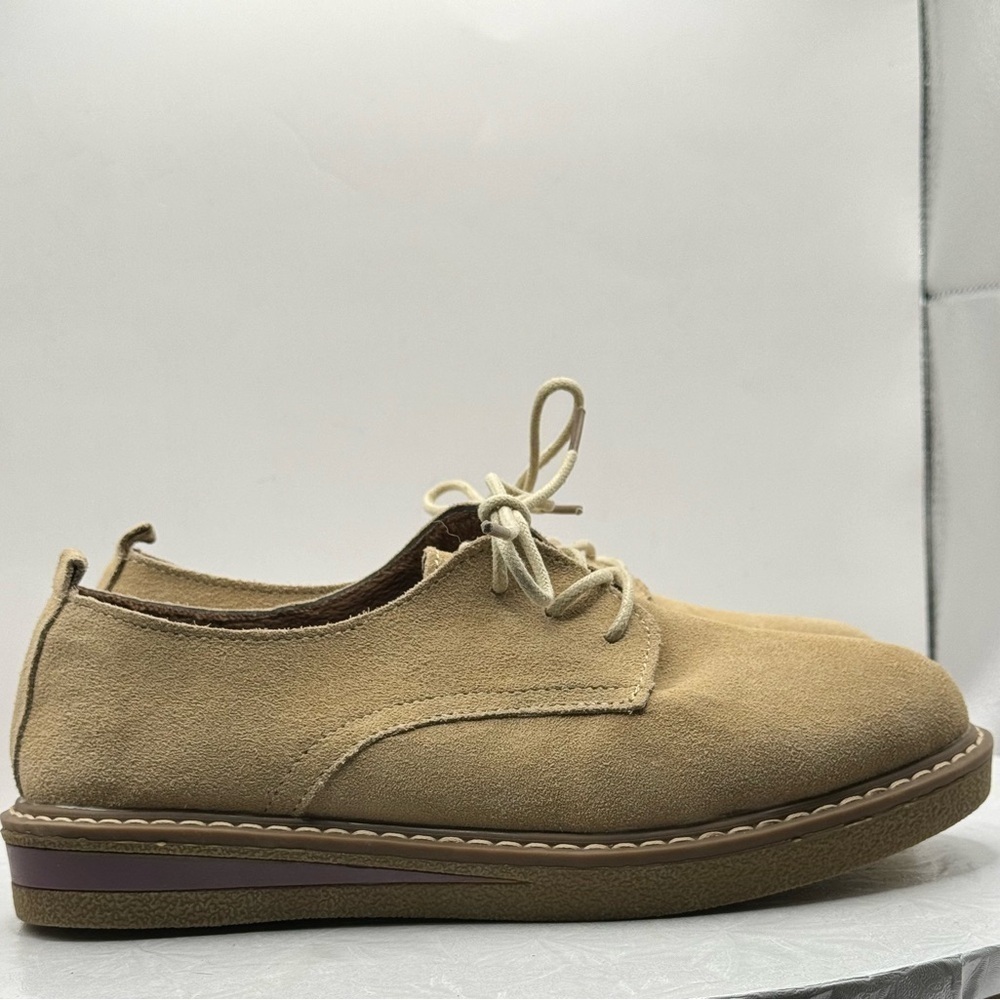 NWOT Unbranded Tan Suede Loafers Eur Size 37 US Women’s 6.5-7 - Picture 2 of 7